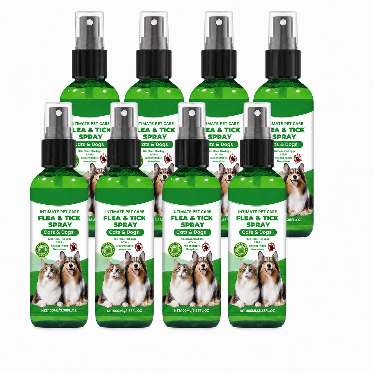 🍃Natural Flea & Tick Spray for Dogs & Cats–Helps Kill & Repel Fleas & Ticks