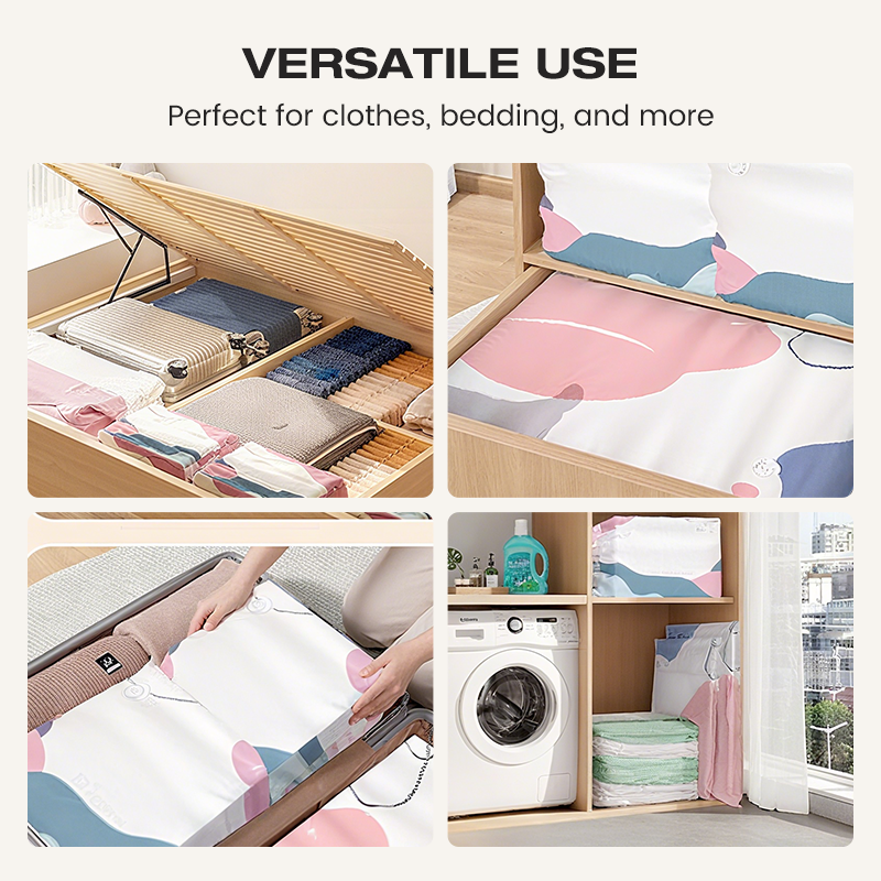 BUY 2 GET 1 FREE | No-Pump Vacuum Storage Bags - Save 80% Space Instantly!