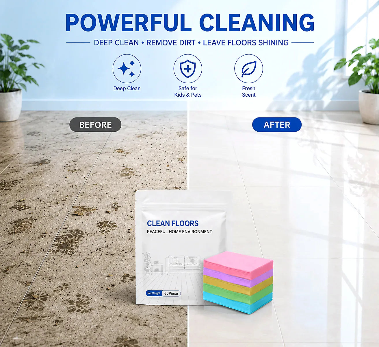 Multi-Floor Cleaning Sheets (Clean / Polish / Brighten / Scent)