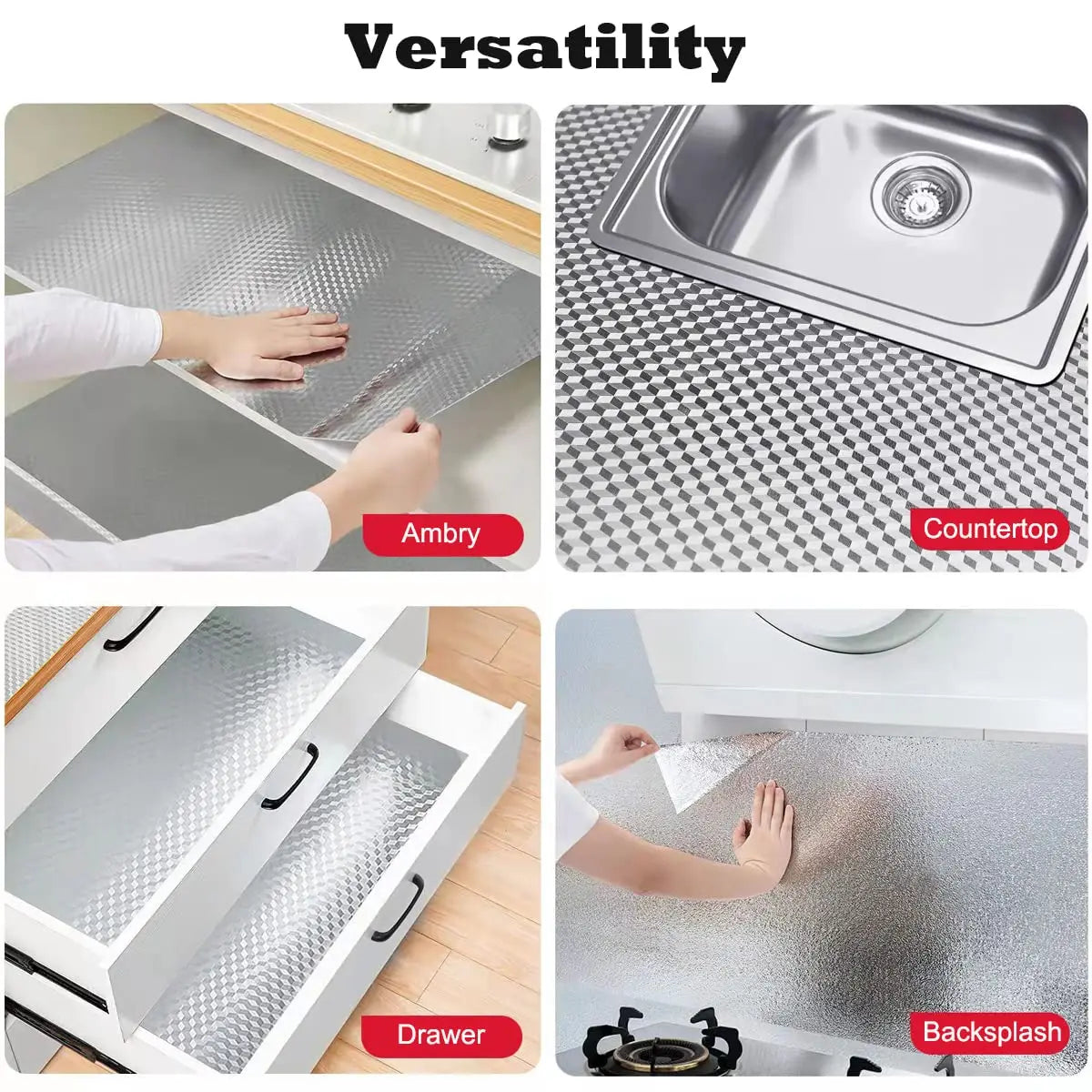 ✨ Heavy-Duty Grease-Proof Kitchen Backsplash (Peel & Stick)