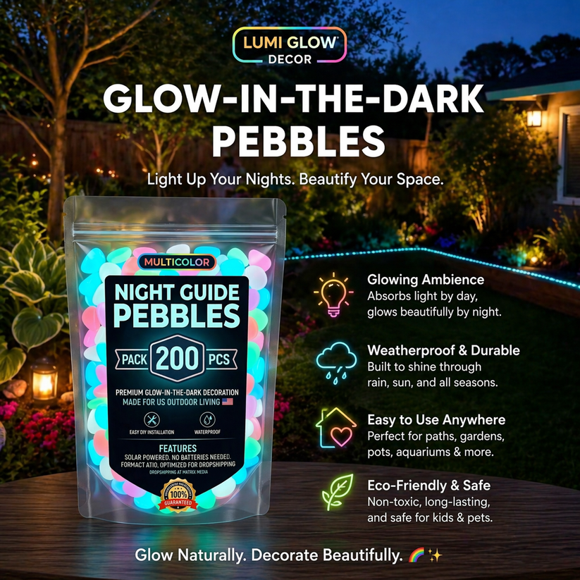 Glow-in-the-Dark Pebbles ✨ Garden & Aquarium Decor