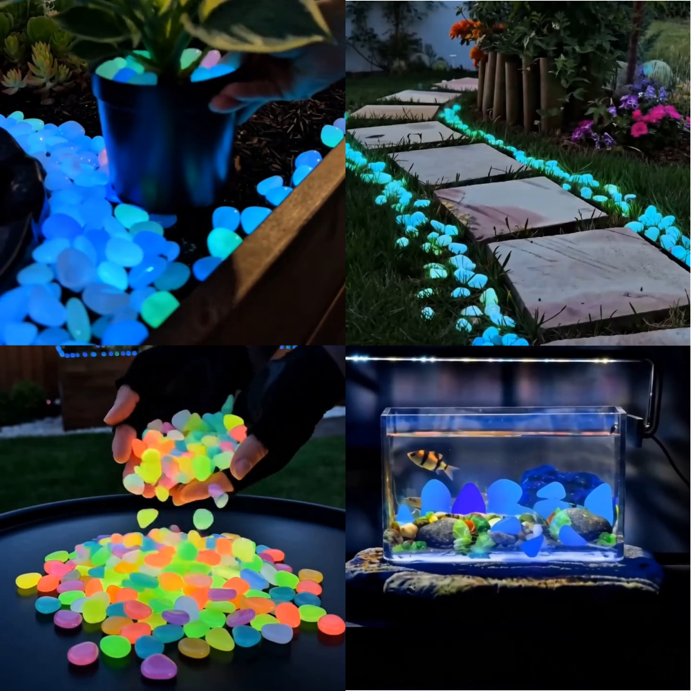 Glow-in-the-Dark Pebbles ✨ Garden & Aquarium Decor