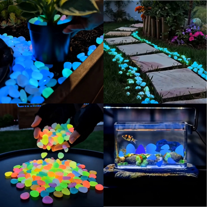 Glow-in-the-Dark Pebbles ✨ Garden & Aquarium Decor
