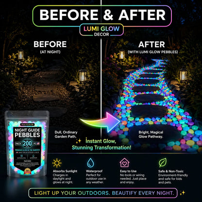 Glow-in-the-Dark Pebbles ✨ Garden & Aquarium Decor