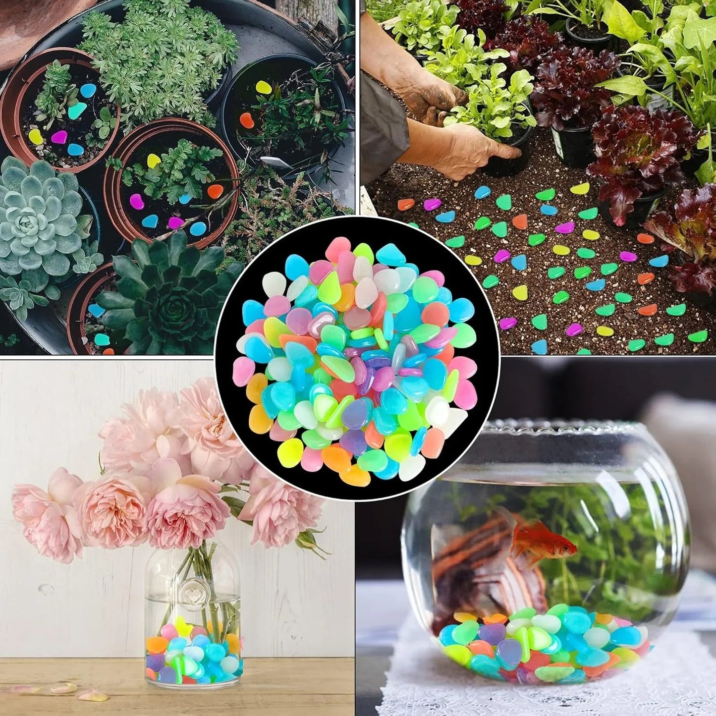 Glow-in-the-Dark Pebbles ✨ Garden & Aquarium Decor