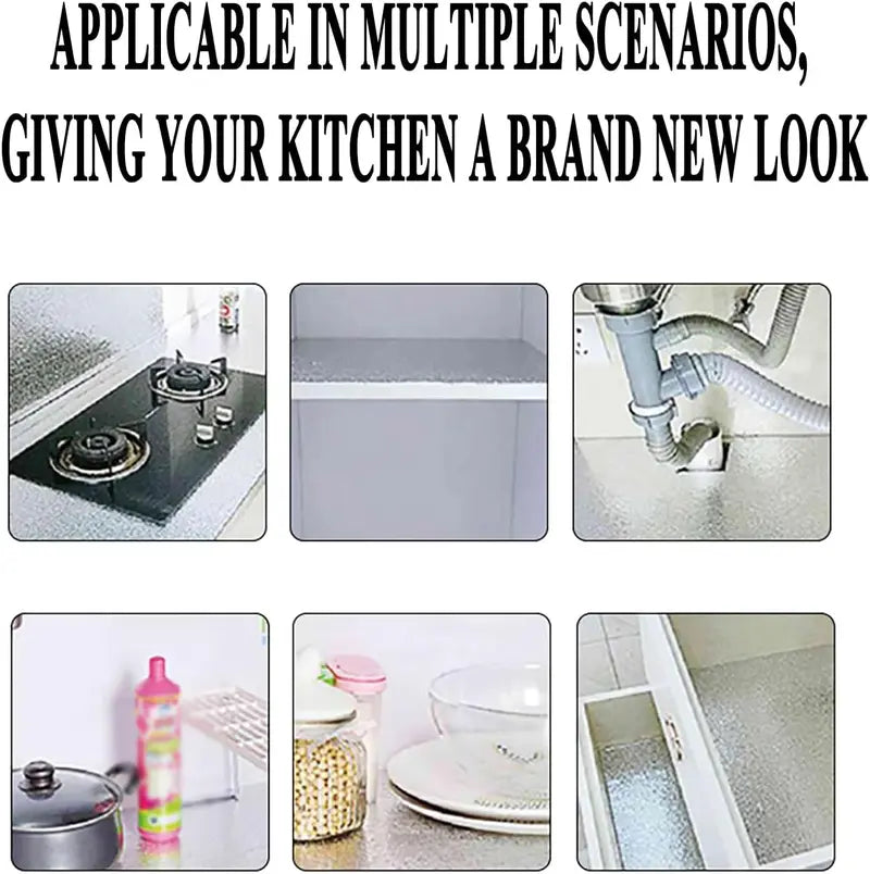 ✨ Heavy-Duty Grease-Proof Kitchen Backsplash (Peel & Stick)