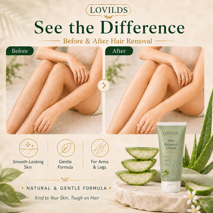 Lumivona | LOVILDS Painless Depilatory Cream – No Razor Bumps, No Harsh Odor
