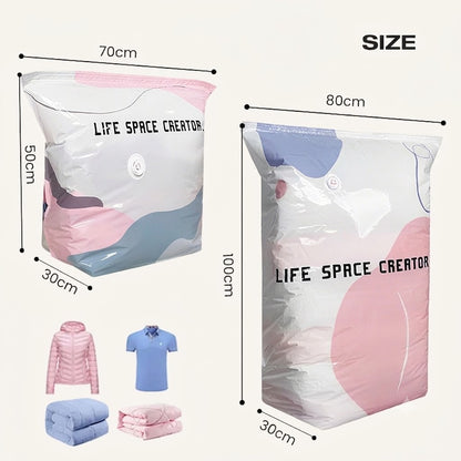 BUY 2 GET 1 FREE | No-Pump Vacuum Storage Bags - Save 80% Space Instantly!