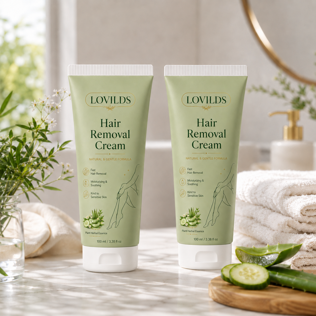Lumivona | LOVILDS Painless Depilatory Cream – No Razor Bumps, No Harsh Odor