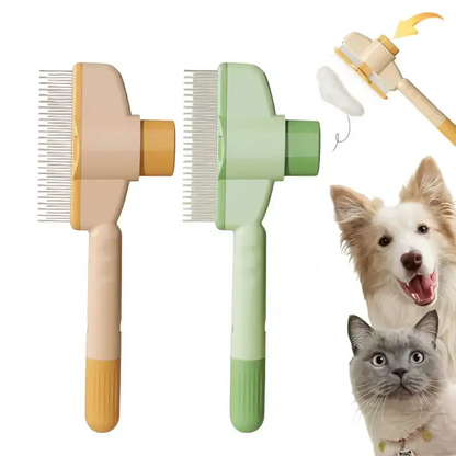 🔥Only Today: Buy One, Get One Free!!!🐾Stop The Fur-Nado!  1-Click Self-Cleaning Pet Brush  No More Mess!