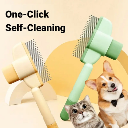 🔥Only Today: Buy One, Get One Free!!!🐾Stop The Fur-Nado!  1-Click Self-Cleaning Pet Brush  No More Mess!