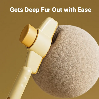 🔥Only Today: Buy One, Get One Free!!!🐾Stop The Fur-Nado!  1-Click Self-Cleaning Pet Brush  No More Mess!