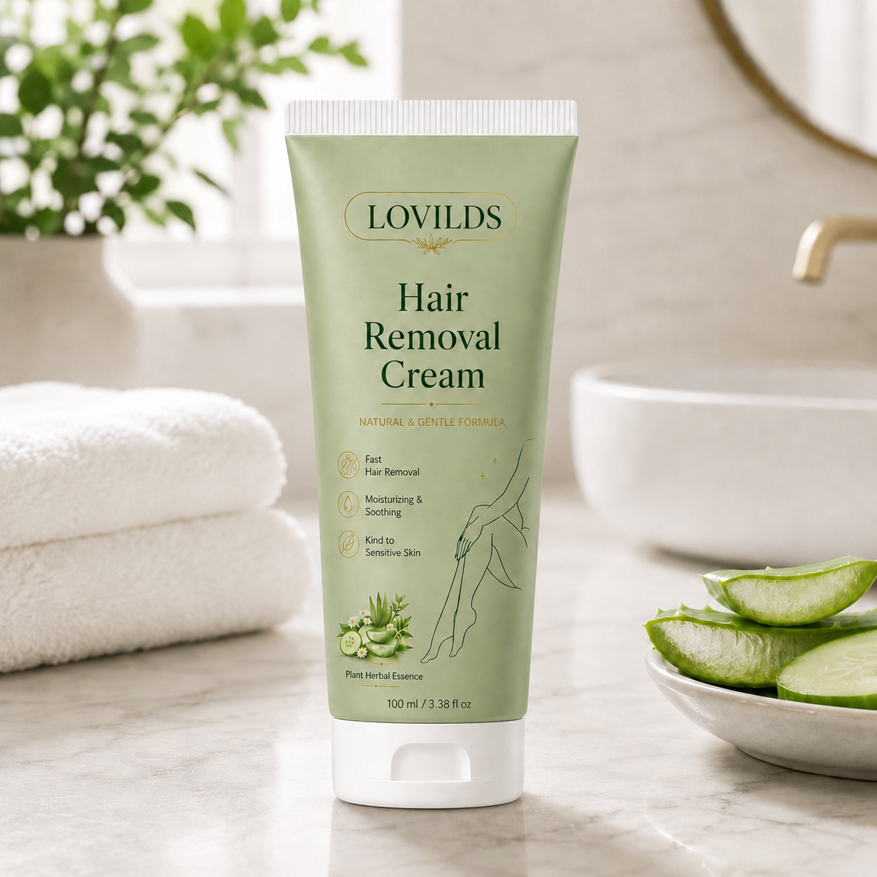 Lumivona | LOVILDS Painless Depilatory Cream – No Razor Bumps, No Harsh Odor