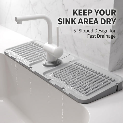 💧 Self-Draining Faucet Splash Guard