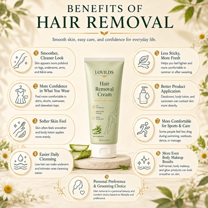 Lumivona | LOVILDS Painless Depilatory Cream – No Razor Bumps, No Harsh Odor