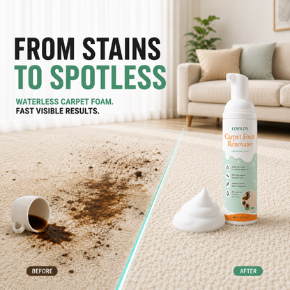 ✨ Instant Waterless Foam Stain Remover for Carpet & Fabric 🧼