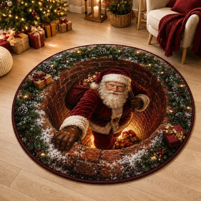 🎃🎄 3D Illusion Holiday Rug – Spooky Halloween & Christmas Magic for Your Home