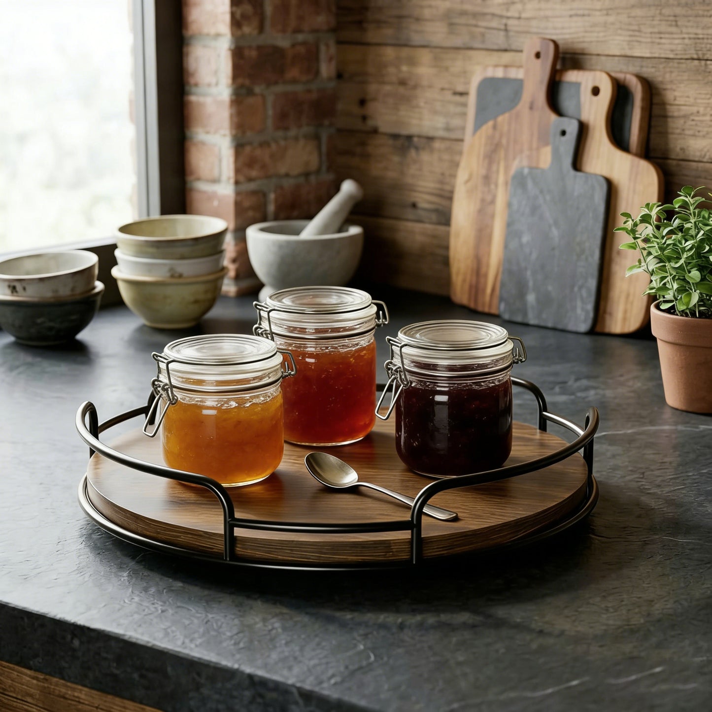 Rotating Industrial-Style Spice Organizer
