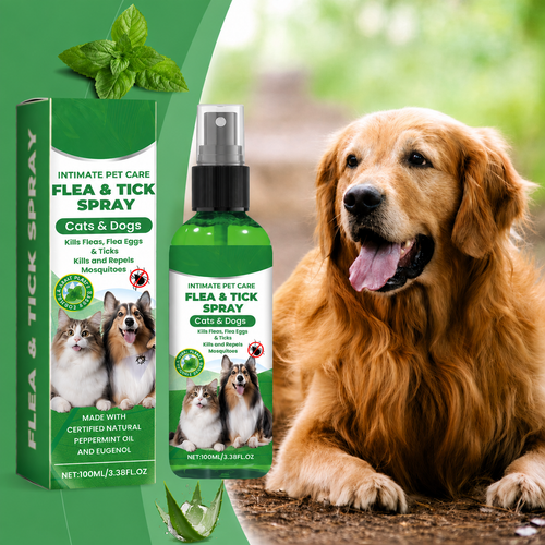 🍃Natural Flea & Tick Spray for Dogs & Cats–Helps Kill & Repel Fleas & Ticks