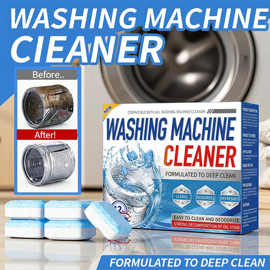 🔥 BUY 2 GET 1 FREEW,ashing Machine Cleaning Tablets-12 Tablets Pack-Deep cleaning, descaling and deodorizing✅