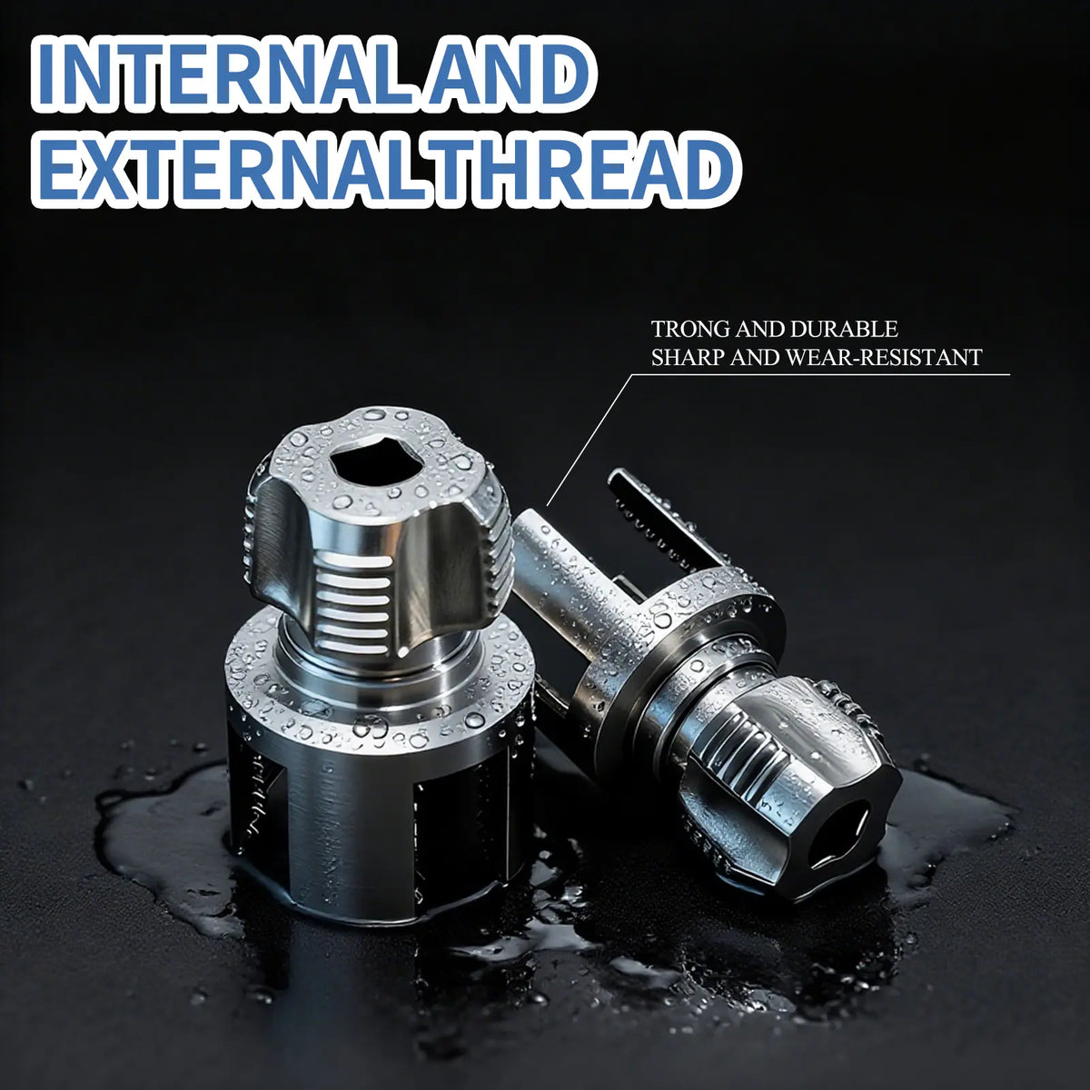 Fast-Fix Pipe Threader Drill Attachment (1/2" & 3/4")
