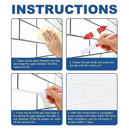 Last day!Buy 1 Get 1 Free Anti-Mould & Waterproof Joint Pen for Ceramic Tiles