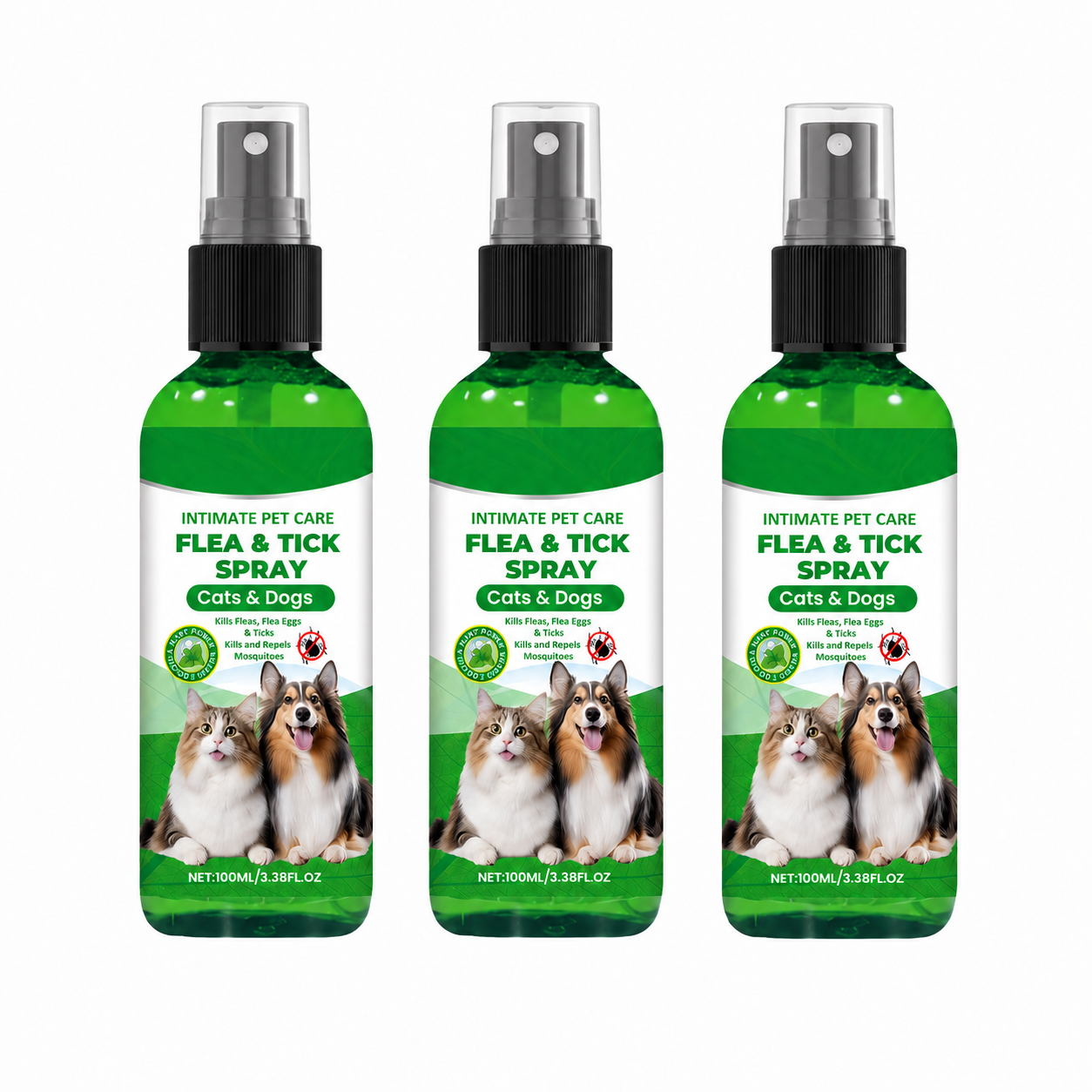 🍃Natural Flea & Tick Spray for Dogs & Cats–Helps Kill & Repel Fleas & Ticks