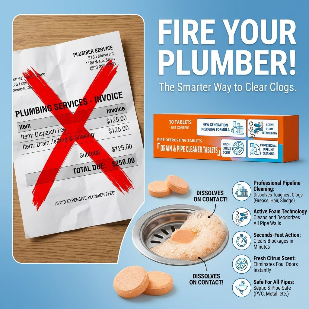 💥4-in-1 Active Foam Drain & Pipe Cleaner Tablets