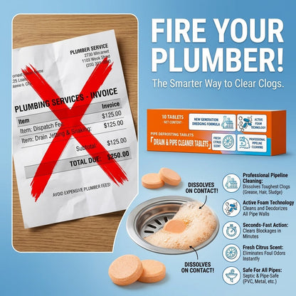 💥4-in-1 Active Foam Drain & Pipe Cleaner Tablets