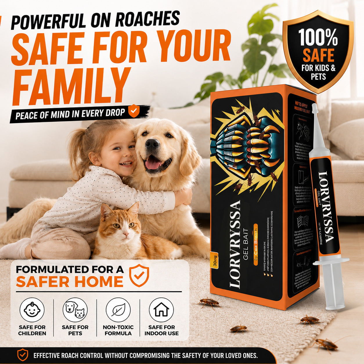 LORVRYSSA Cockroach Gel Bait (New Upgraded Formula)🔥Limited-Time Offer –Buy 1 Get 1 Free🔥