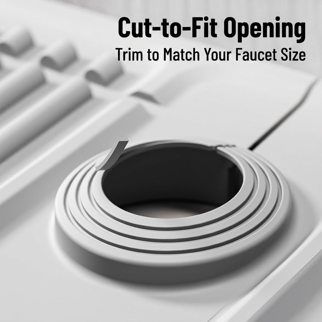 💧 Self-Draining Faucet Splash Guard