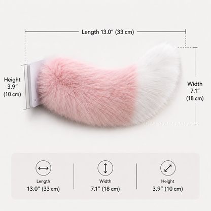 ✨ Fluffy Faux Fur Car Tail