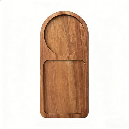 Minimalist Acacia Wood Divided Breakfast & Tea Tray