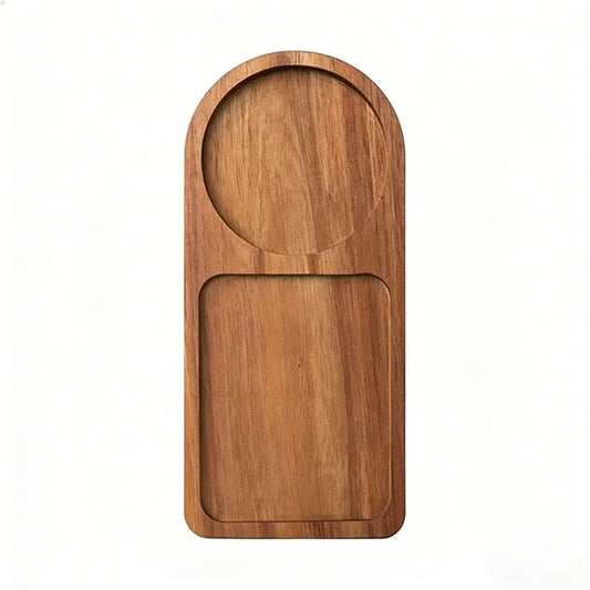 Minimalist Acacia Wood Divided Breakfast & Tea Tray