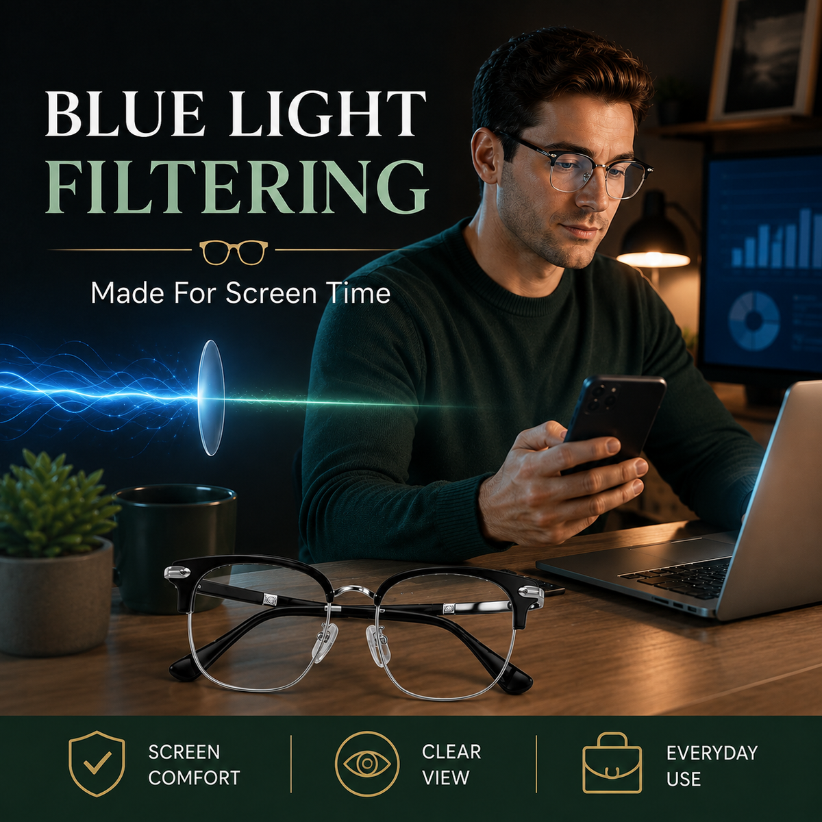 👓Ultra Light Anti Blue Presbyopic Glasses