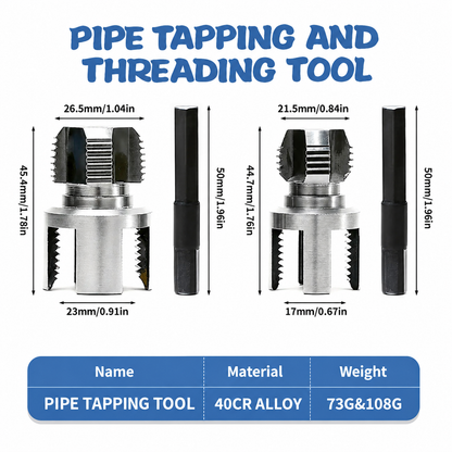🔧 Fast-Fix Pipe Threader Drill Attachment (1/2" & 3/4")