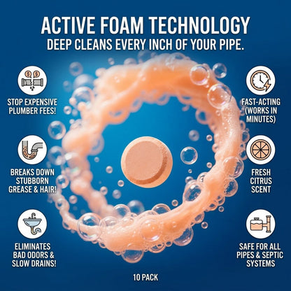 💥4-in-1 Active Foam Drain & Pipe Cleaner Tablets