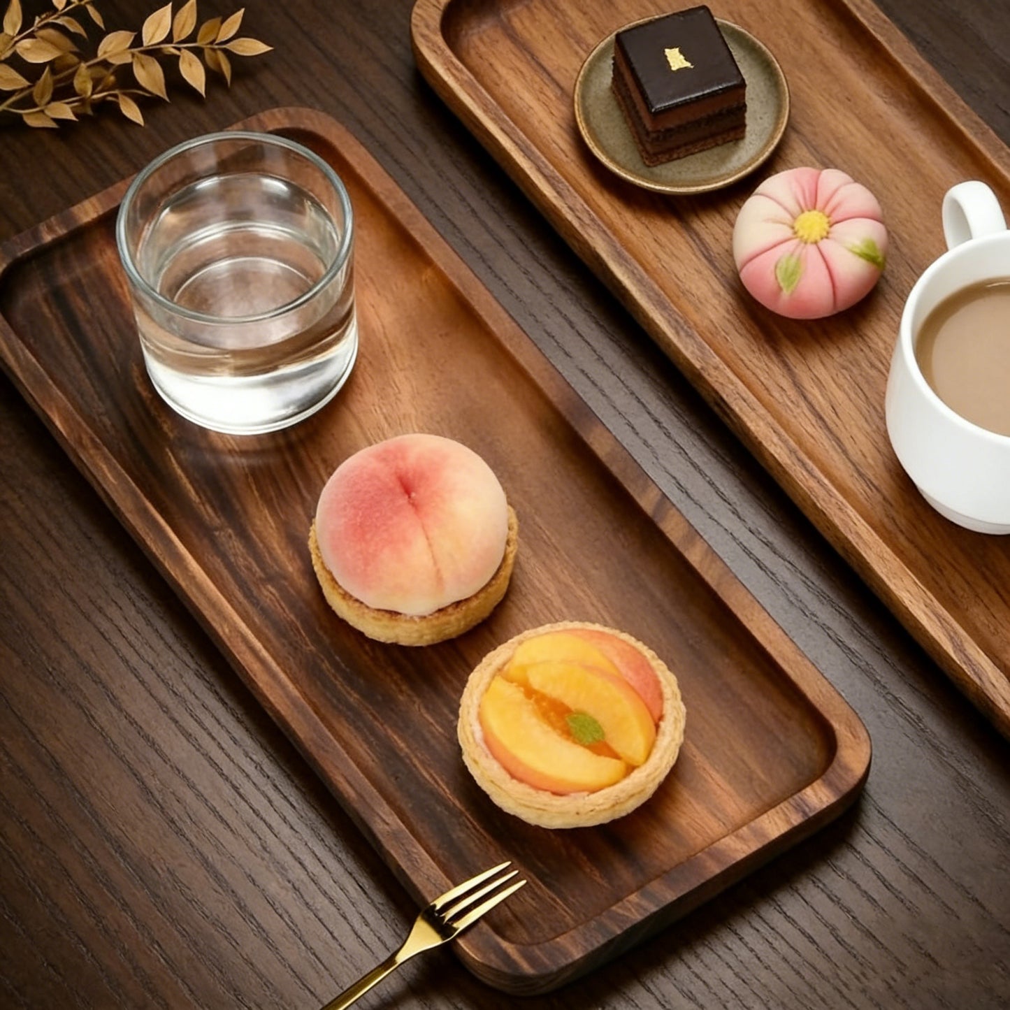 Minimalist Acacia Wood Serving Tray