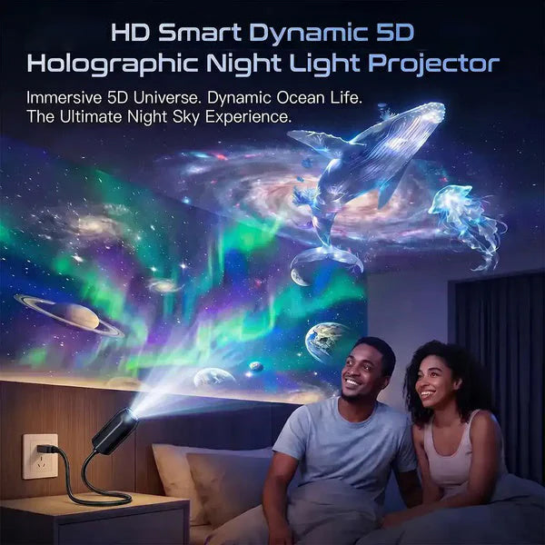 🌌 5D Holographic Deep Sea Night Light 🌊
