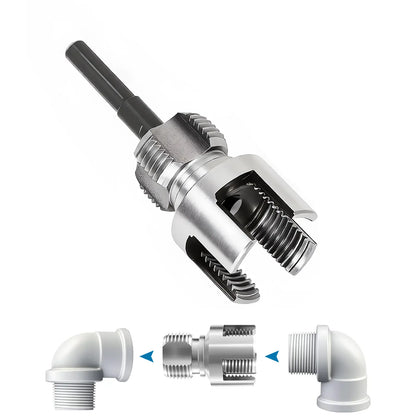 Fast-Fix Pipe Threader Drill Attachment (1/2" & 3/4")