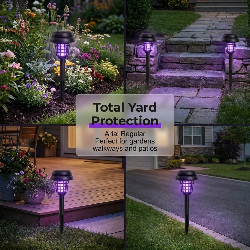 ☀️Solar Mosquito Zapper Light ✨– Outdoor Garden Stake Lamp, UV Insect Killer & Solar Pathway Light🦟🚫