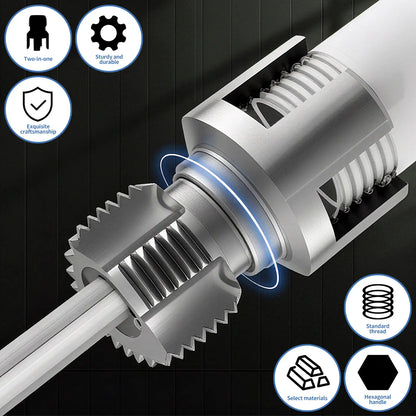 Fast-Fix Pipe Threader Drill Attachment (1/2" & 3/4")
