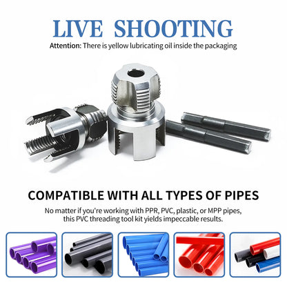 Fast-Fix Pipe Threader Drill Attachment (1/2" & 3/4")