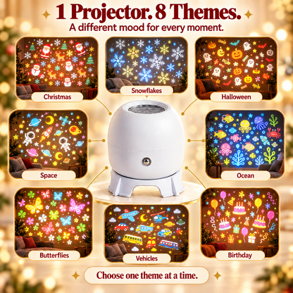 Limited-Time Offer: 50% OFF✨ Moving Holiday Pattern Projector – 8-Theme & Music Options