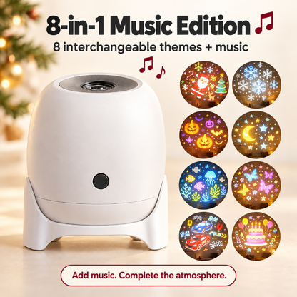 Limited-Time Offer: 50% OFF✨ Moving Holiday Pattern Projector – 8-Theme & Music Options