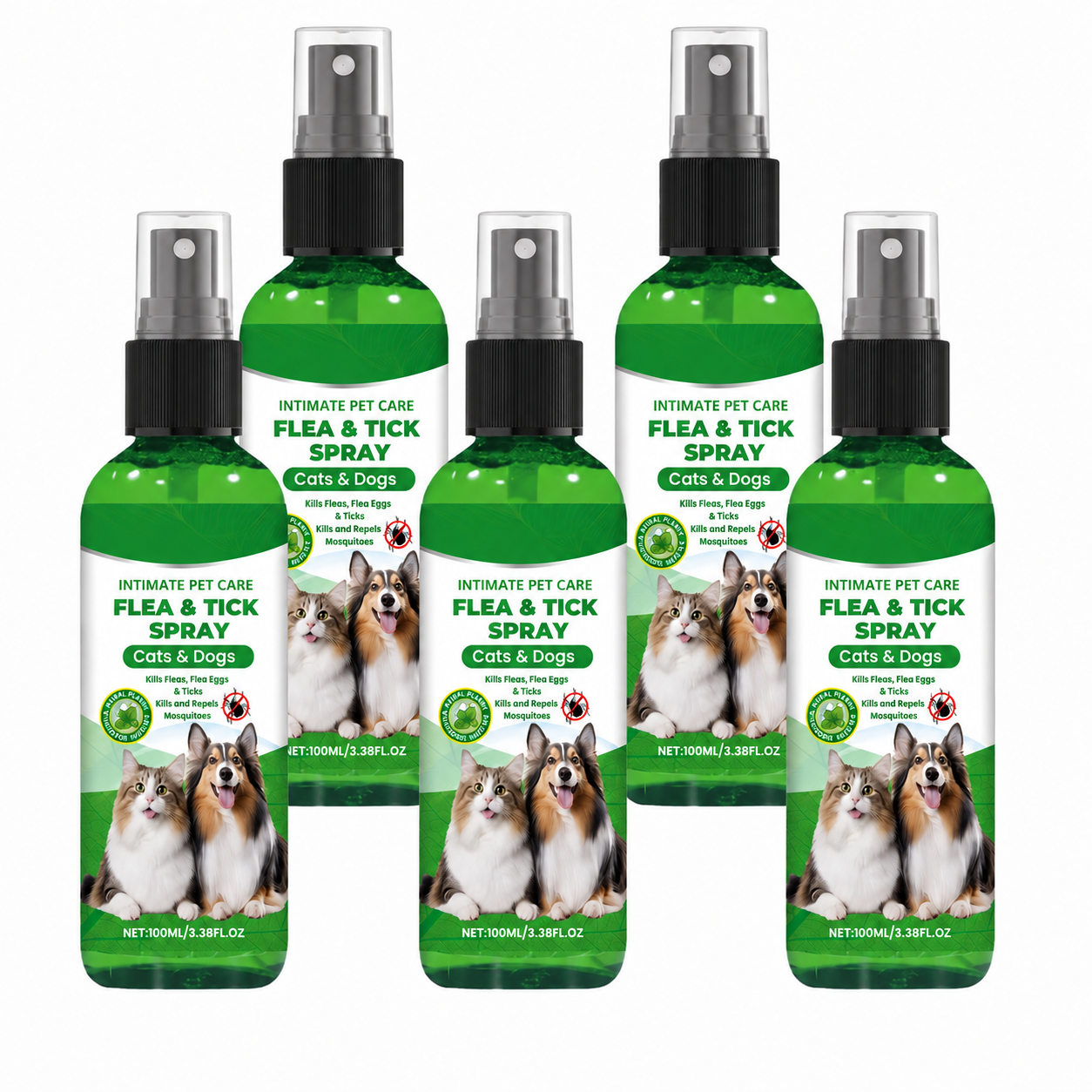 🍃Natural Flea & Tick Spray for Dogs & Cats–Helps Kill & Repel Fleas & Ticks