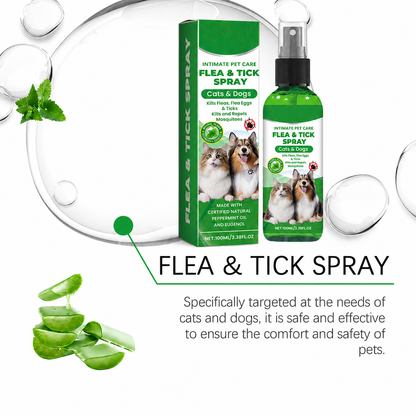 🍃Natural Flea & Tick Spray for Dogs & Cats–Helps Kill & Repel Fleas & Ticks