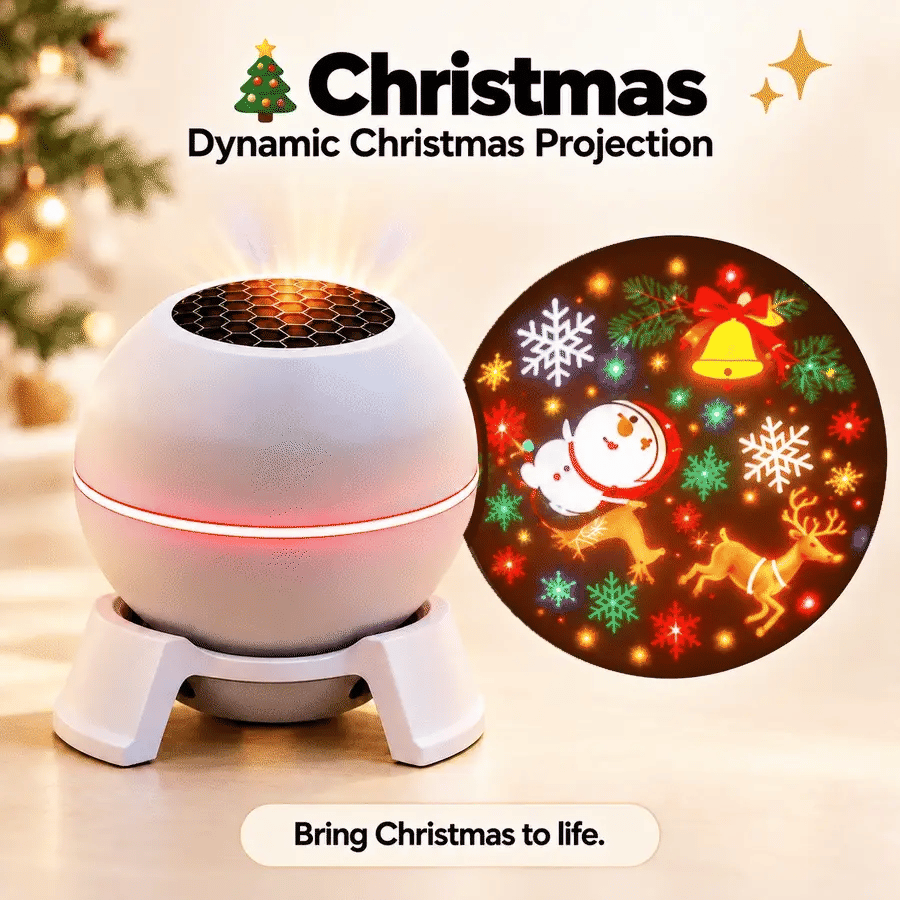 Limited-Time Offer: 50% OFF✨ Moving Holiday Pattern Projector – 8-Theme & Music Options