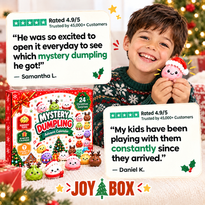 ⏳ Last Day 50% OFF – 🎄 24-Day Dumpling Squishy Advent Calendar | 24 Unique Mystery Toys for Stress Relief & Holiday Fun 🎁