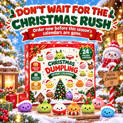 ⏳ Last Day 50% OFF – 🎄 24-Day Dumpling Squishy Advent Calendar | 24 Unique Mystery Toys for Stress Relief & Holiday Fun 🎁